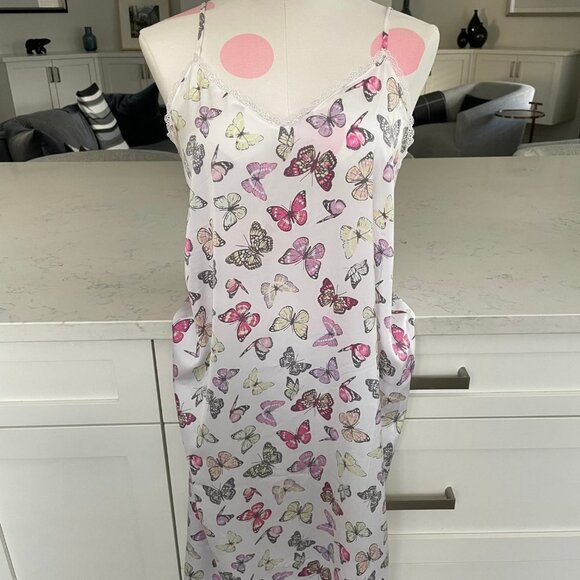 40 winks Butterfly Print w Lace Trimmed Polyester Chemise Multi Color Sz XS NWT - Picture 2 of 11